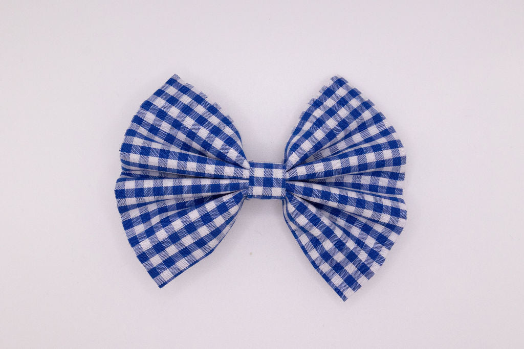 Bow Blue Gingham