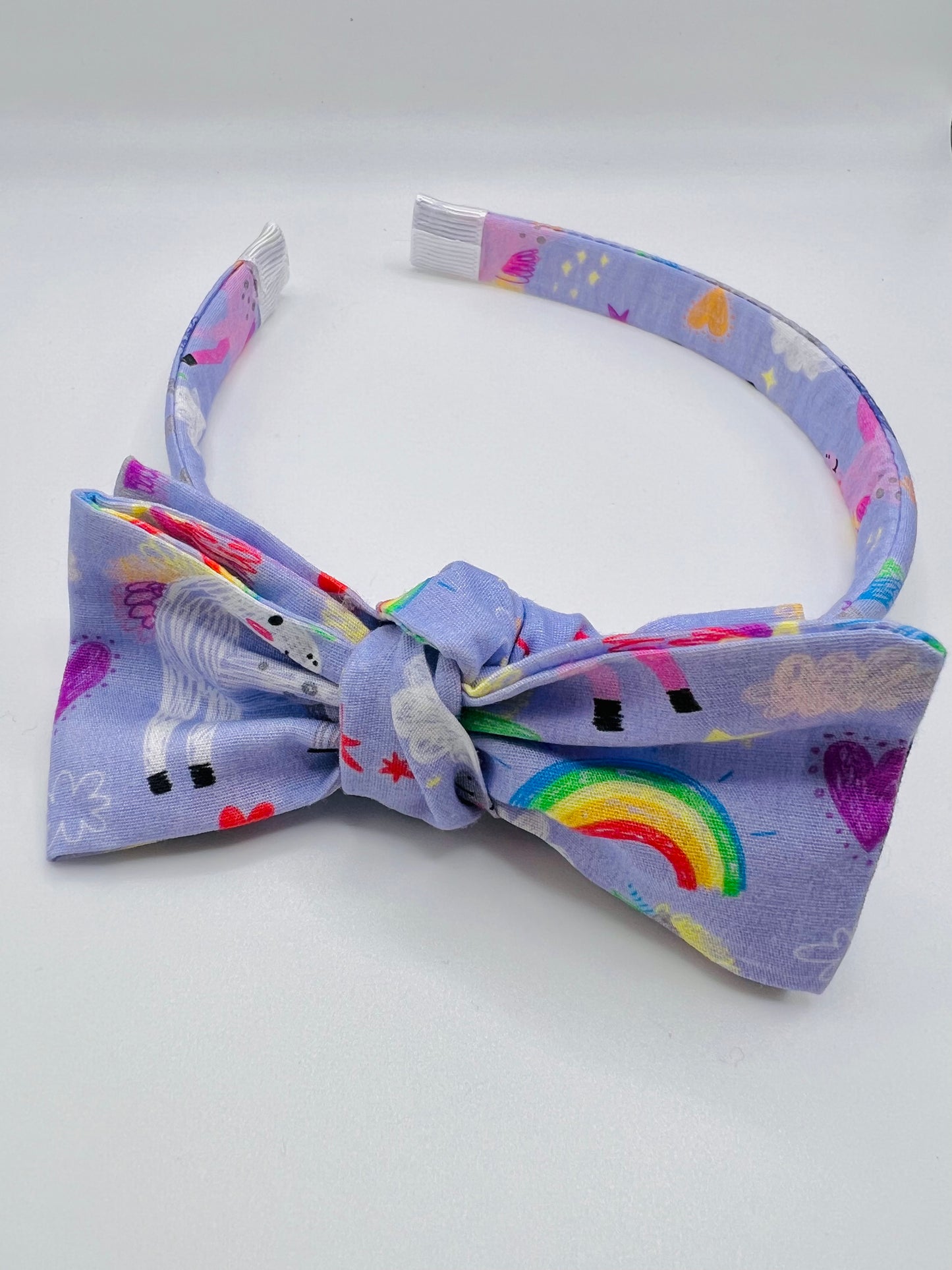 Bow Headband Unicorns & Rainbows
