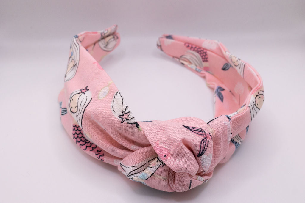 Top Knot Headband Pink Mermaid