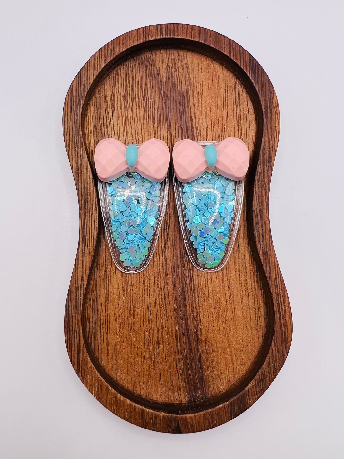 Shaker Snap Clip Pink Bow